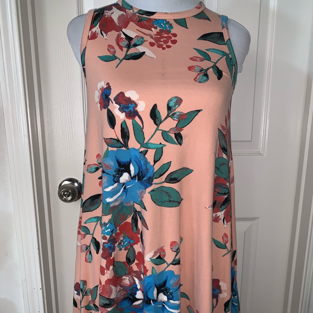 Peach flower dress
